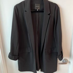 Black Dynamite blazer with cuffed sleeves. XL